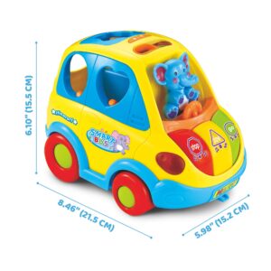 Clever Coupe – Car Shape Sorter with Music, Lights and Movement – 5 Animal Shape Blocks, 2 Sound Options, 2 Play Modes – Activity Car Toy for Babies and Toddlers Age 18+ Months