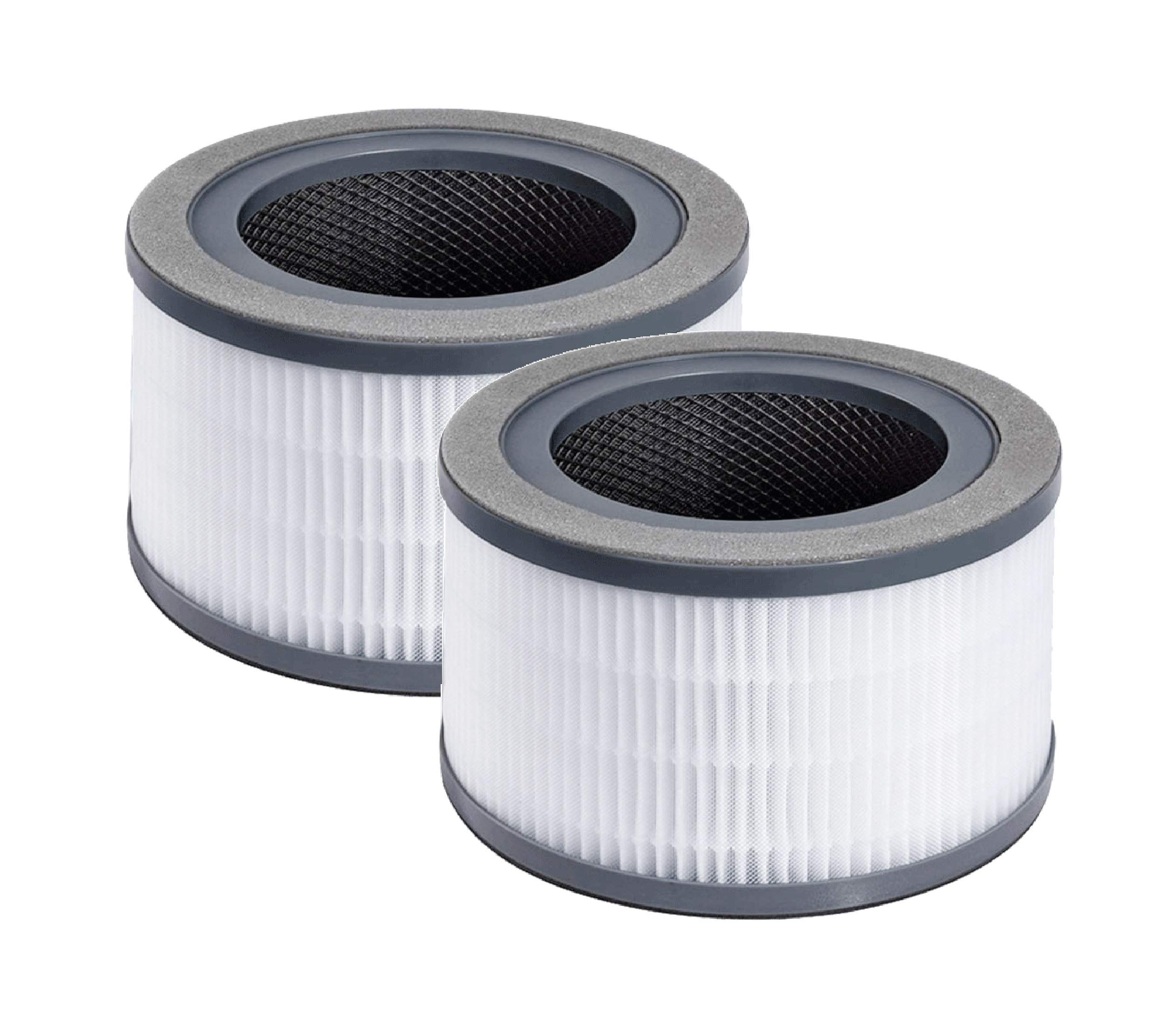 Nispira 3-in-1 True HEPA Carbon Filter Replacement, Compatible with Levoit Vista 200 Air Purifier Vista 200-RF. 2 Packs