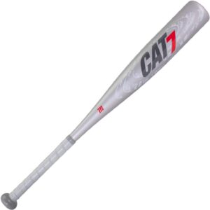 marucci cat7 silver -10 usssa junior big barrel baseball bat, 2 3/4" barrel, 27"/ 17 oz