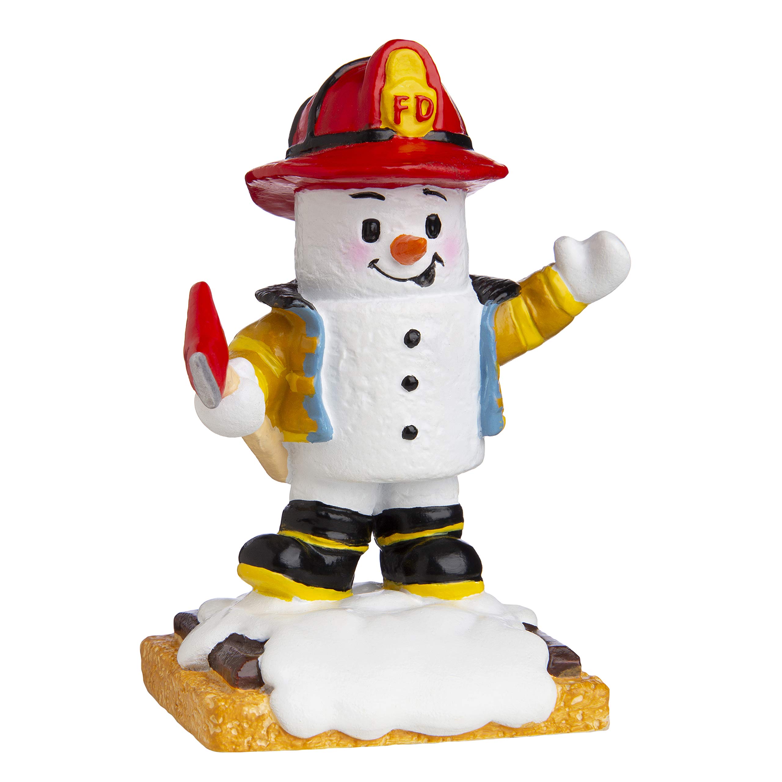 Personalized Firefighter Ornaments - Fireman Ornaments for Christmas Tree, Firefighter Gifts for Firemen, Fire Truck Ornament - Marshmallow Firefighter - Free Customization