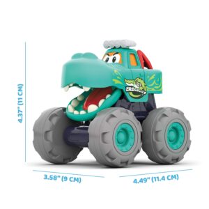 Crocodile Truck with Free Wheel Function – Monster Truck Toys for Boys, Girls, Babies, Toddlers – Strong and Sturdy with Big Wheels and Fun Character Face – from Age 12+ Months / 1 Year