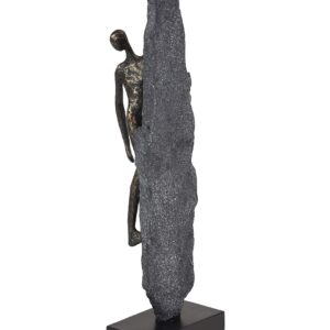 Deco 79 Polystone People Decorative Sculpture Climbing Home Decor Statue, Accent Figurine 6" x 5" x 19", Bronze