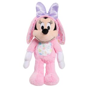disney easter bunny large plush minnie mouse, officially licensed kids toys for ages 2 up by just play