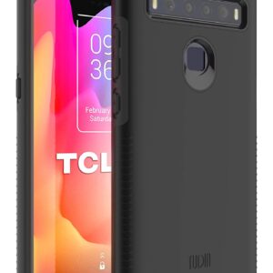 TUDIA DualShield Designed for TCL 10L Case T770B, [Merge] Shockproof Military Grade Tough Dual Layer Hard PC Soft TPU Slim Protective Case - Matte Black