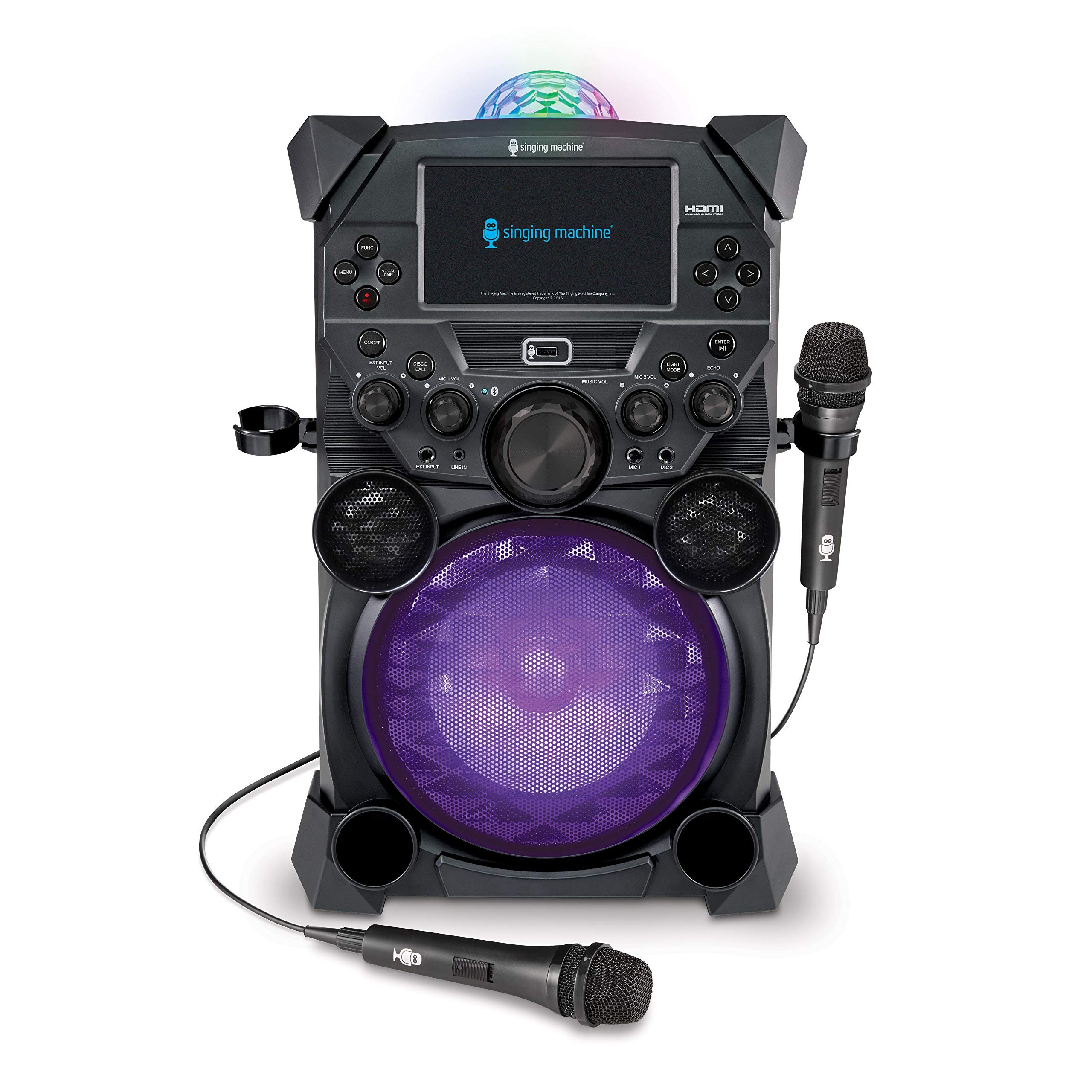 Singing Machine Festival SDL9050 with LCD Monitor, Rechargeable Battery and Bluetooth Streaming