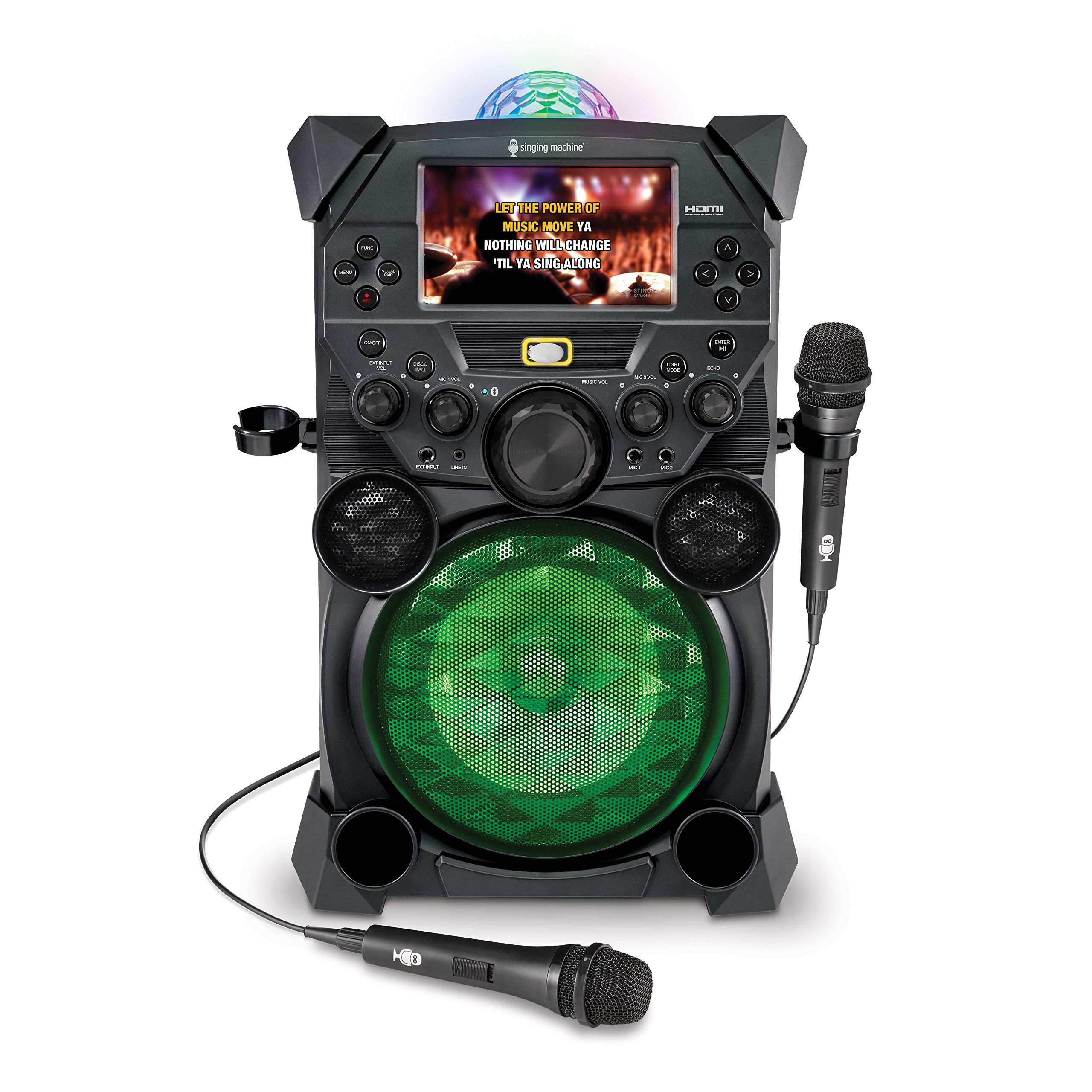 Singing Machine Festival SDL9050 with LCD Monitor, Rechargeable Battery and Bluetooth Streaming