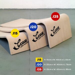 Graw Jump Ramps J20-7.9" Wooden Launch Ramp for Skateboard, BMX and More