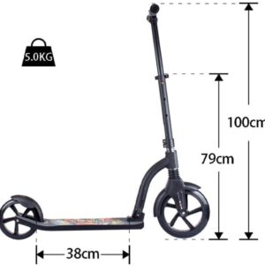 XBSLJ Kick Scooter, Scooters for Kids Adult Kick Scooter Folding Scooter Adjustable Smooth Pro Push Urban Scooters City Big Kids Boys Girls