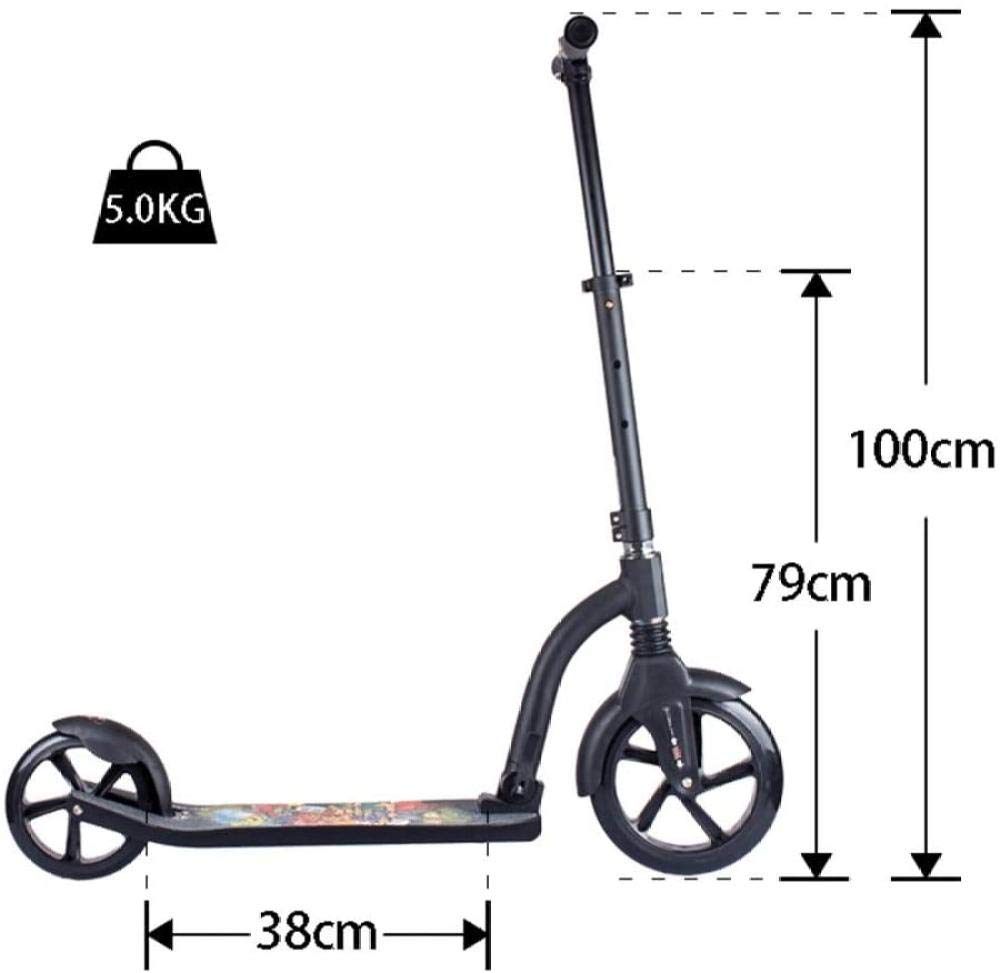 XBSLJ Kick Scooter, Scooters for Kids Adult Kick Scooter Folding Scooter Adjustable Smooth Pro Push Urban Scooters City Big Kids Boys Girls