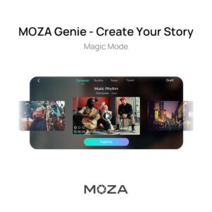 MOZA Mini MX Gimbal Stabilizer 3-Axis Mobile Handheld Stabilizer for Smartphone Small Palm Size Support iOS&Android Easy Start Filming with Max Payload 9.9OZ for Vlog YouTube Street Snapshot
