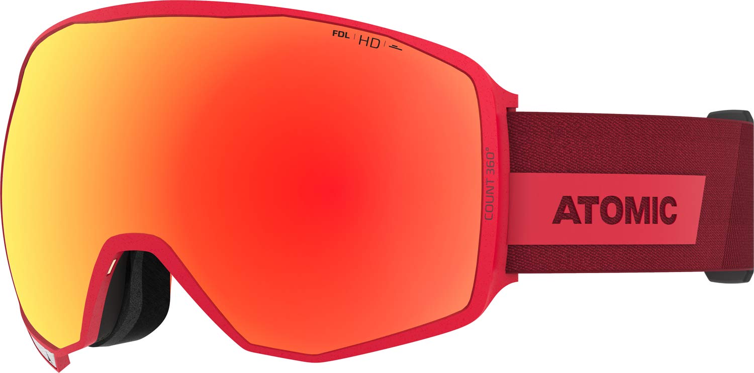 Atomic Unisex's Count 360° HD Googles, Red, NS