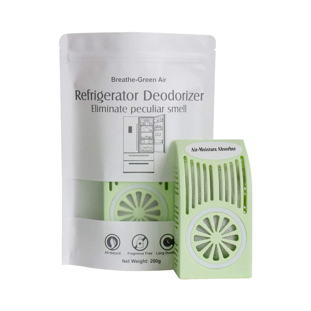 CANAGER Refrigerator Deodorizer, Freezer Odor Eliminator,Better Than Baking Soda-(Green,1 Pack)