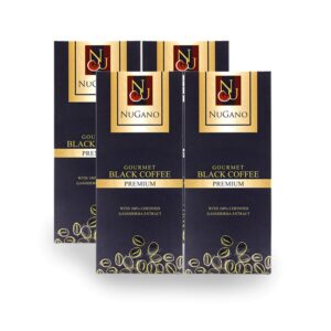 express shipping 4 boxes nugano premium black coffee with 100% certified ganoderma lucidium extract