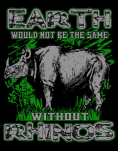 earth would not be the same without rhinos quote - science classroom wall print