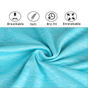 Megac Cooling Neck Gaiter Ear Loops - 2 Pack Dust UV Protection,Summer Cycling Fishing Face Mask (Light Blue&Black)