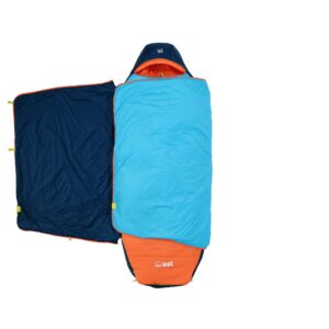 ust monarch sleeping bag with temp control, heavy duty construction, pillow option and carry case for camping, hiking, backpacking and outdoors - regular