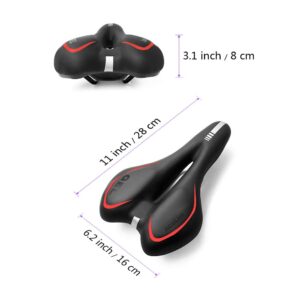 AceList Bike Seat Most Comfortable Bicycle Seat Gel Waterproof Bike Saddle with Central Relief Zone and Ergonomics Design for Mountain Bikes,Road Bikes,Men and Women