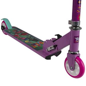 PlayWheels Trolls World Tour- 2- Wheel Aluminum Folding Scooter