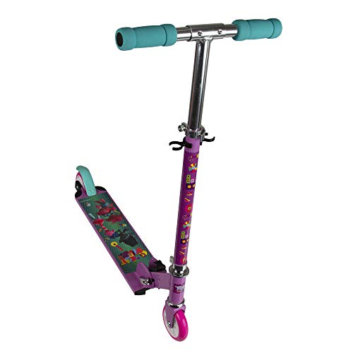 PlayWheels Trolls World Tour- 2- Wheel Aluminum Folding Scooter