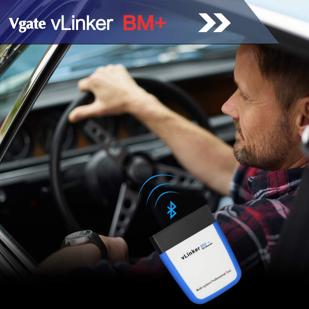 Vgate vLinker BM+ OBD2 Bluetooth Scanner for BMW/Mini BimmerCode, Car Code Reader for iOS, Android, and Windows