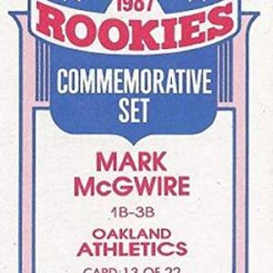 1988 Topps Glossy Rookies #13 Mark McGwire Oakland Athletics (1987 Rookie Debut) MLB Baseball Card NM-MT