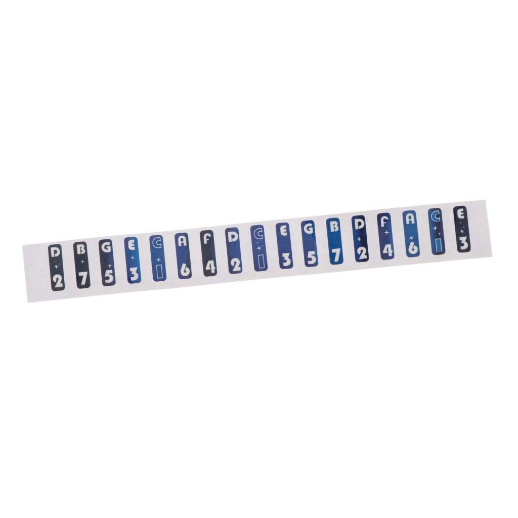 F Fityle Musical Scale Sticker Note Sticker for Kalimba Thumb Piano Finger Percussion 12x1.5cm