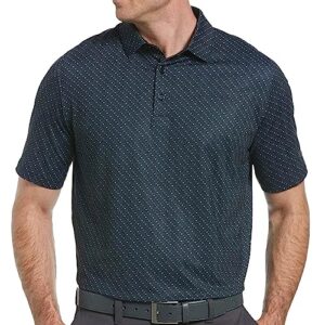 callaway men's swing tech short sleeve golf polo shirt (size small-6x big & tall), chevron caviar/bright white, x-large