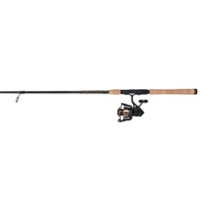 PENN 7’ Battle III Fishing Rod and Reel Spinning Combo, 7’, 1 Graphite Composite Fishing Rod with 6 Reel, Durable, Break Resistant and Lightweight,Black/Gold