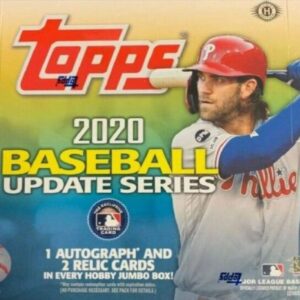 2020 Topps Update Baseball Jumbo Box (10 Packs/46 Cards 2 Silver Packs:1 Auto/2 Mem)