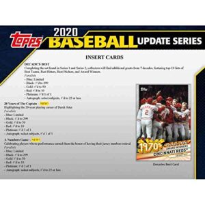 2020 Topps Update Baseball Jumbo Box (10 Packs/46 Cards 2 Silver Packs:1 Auto/2 Mem)