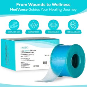 MedVance Soft Silicone Tape with Perforation for Easy Cut Size - 1" Width (1 Pack, 5 Yards)
