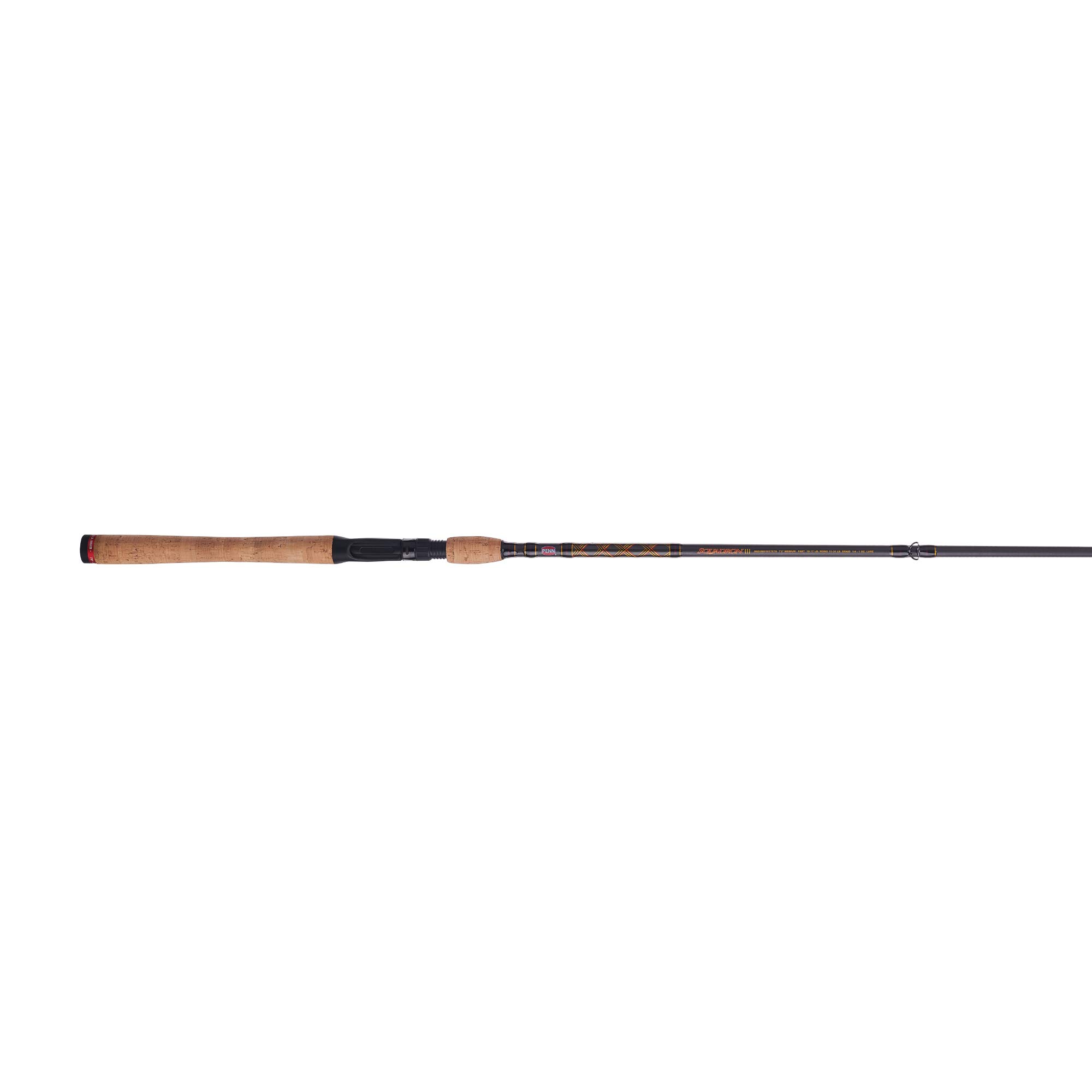 PENN Squadron III 7’ Inshore Casting Rod; 1-Piece Fishing Rod, 10-17lb Line Rating, Medium Rod Power, Fast Action, 1/4-1 oz. Lure Rating, titanium/red/gold