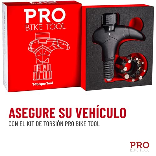 PRO BIKE TOOL Adjustable T Torque Wrench - 4, 5 and 6 Newton Meters - Quality Bicycle Maintenance Tool for Road & Mountain Bikes - 1/4 Inch Hex Driver Torque Wrench for Home & Roadside Repair