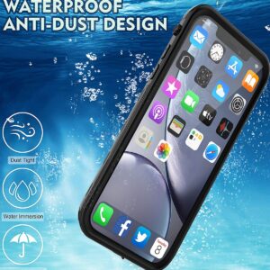 LOVE BEIDI iPhone XR Waterproof case Life Snowproof Dirtproof Shockproof Cover … (Black/Clear)