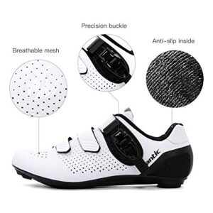 Santic Cycle Shoes Bike Shoes Suitable for Peleton & Look Delta Cycling Shoes