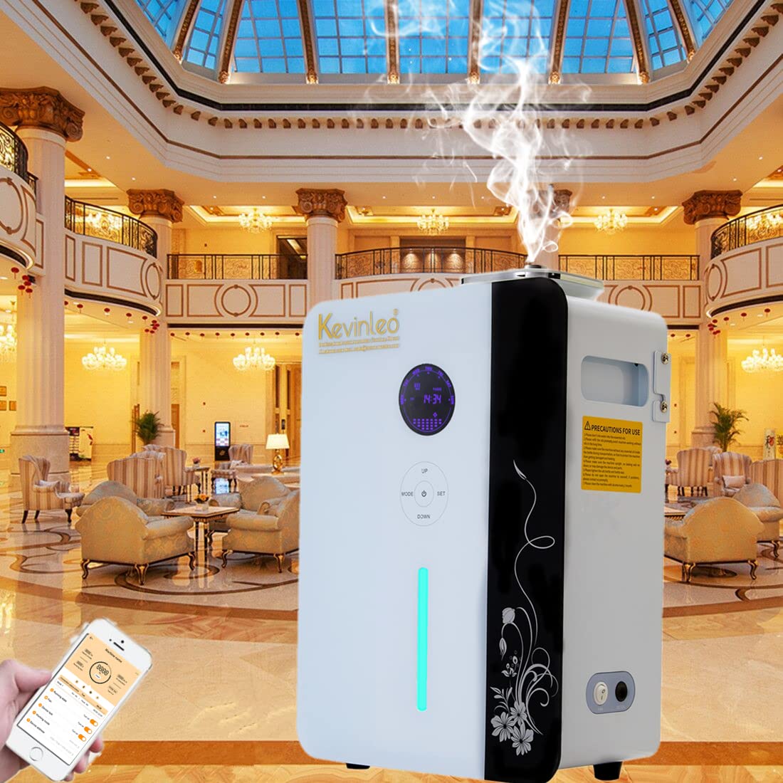 Kevinleo Smart Scent Machine WiFi for 7,500 sq.ft Area | 800ML HVAC Scent Diffuser Waterless for Home SPA Hotel Long Lasting/Strong Smell | Cold-Air Essential Oil Diffuser for Large Room Commercial