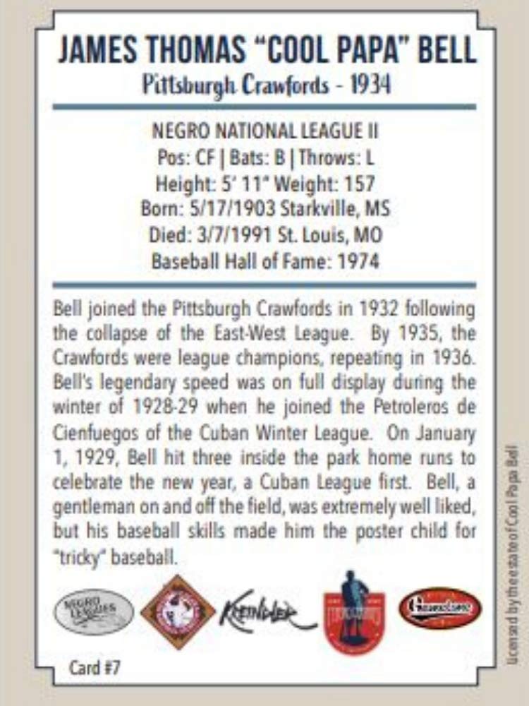 Negro Leagues Legends Centennial Baseball Card Set - Limited Edition 184 Cards - Featuring Baseball Legends Including Satchel Paige, Josh Gibson, Cool Papa Bell and Buck Leonard and More