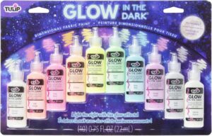 tulip dimensional paint kits 44417 dfpt multi 0.75oz glow 10pk arch, 0.75 fl oz (pack of 10), as detailed