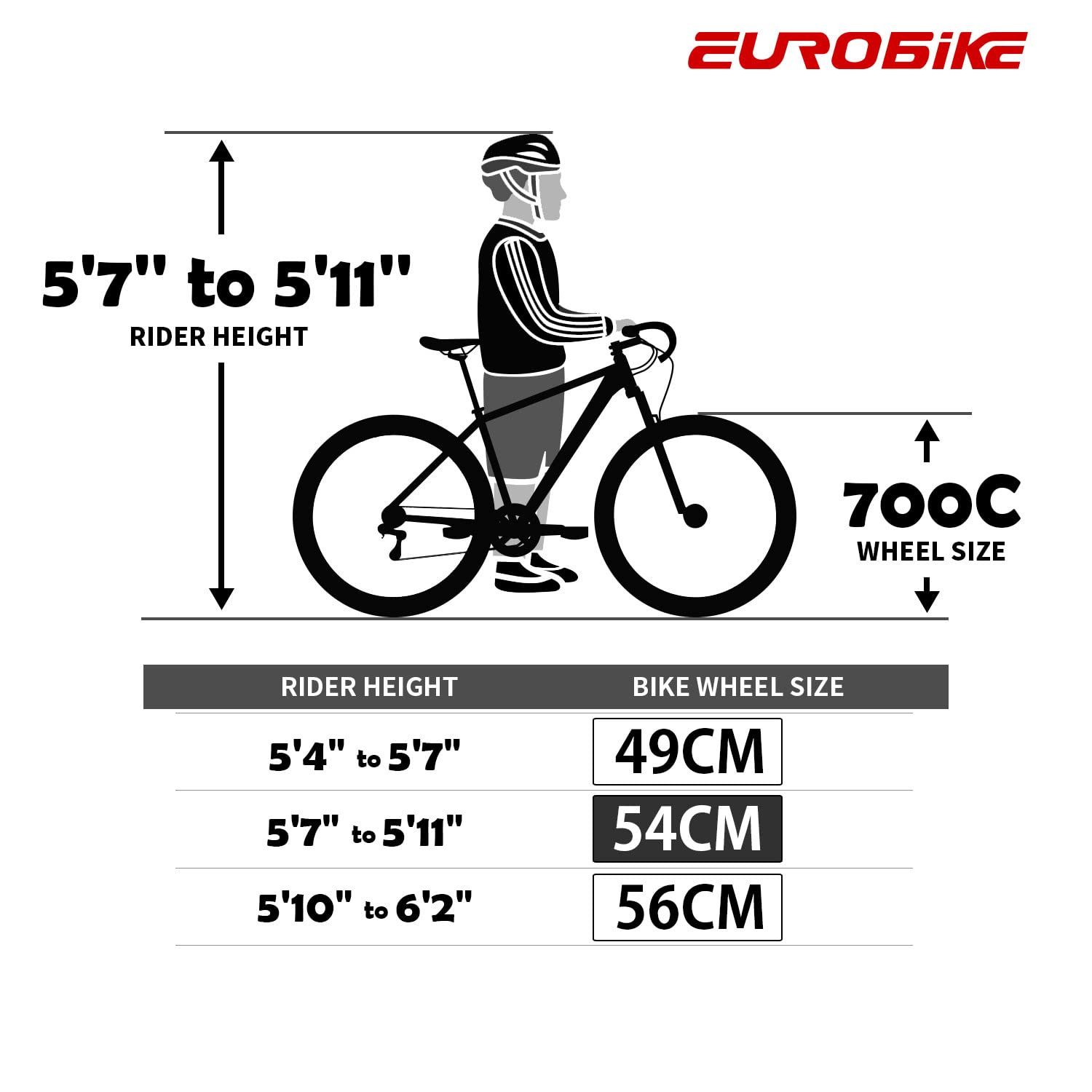 EUROBIKE Road Bike XC550 21 Speed 700C Dual Disc Brake Bicycle (54-30MM)