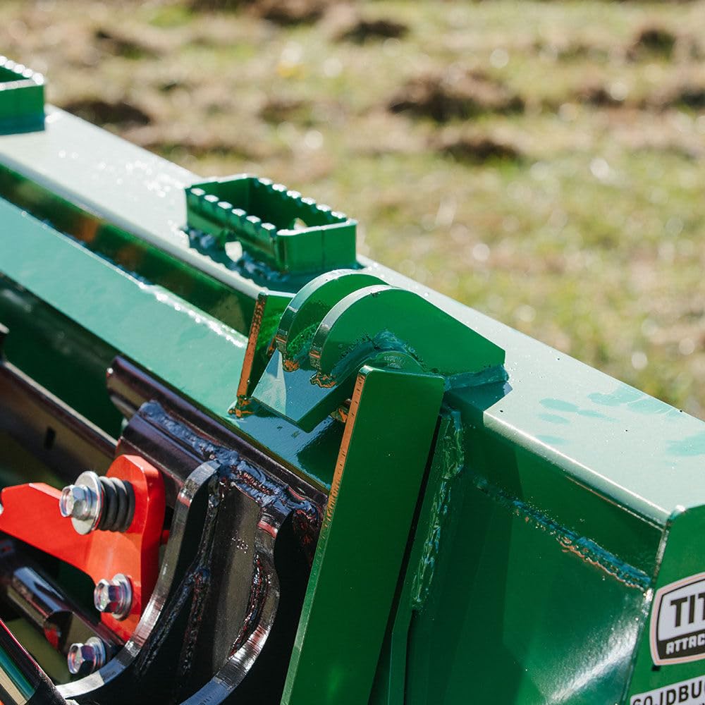 Titan Attachments Skid Steer Quick Tach Adapter Converts to John Deere Hook and Pin Style Connection, Green Finish, 3000 LB Capacity, No Welding