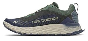 new balance men's fresh foam hierro v6 trail running shoe, black spruce/timberwolf, 9.5 wide