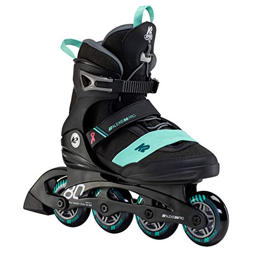 K2 Skate Alexis 80 Pro, Black_Teal, 8.5