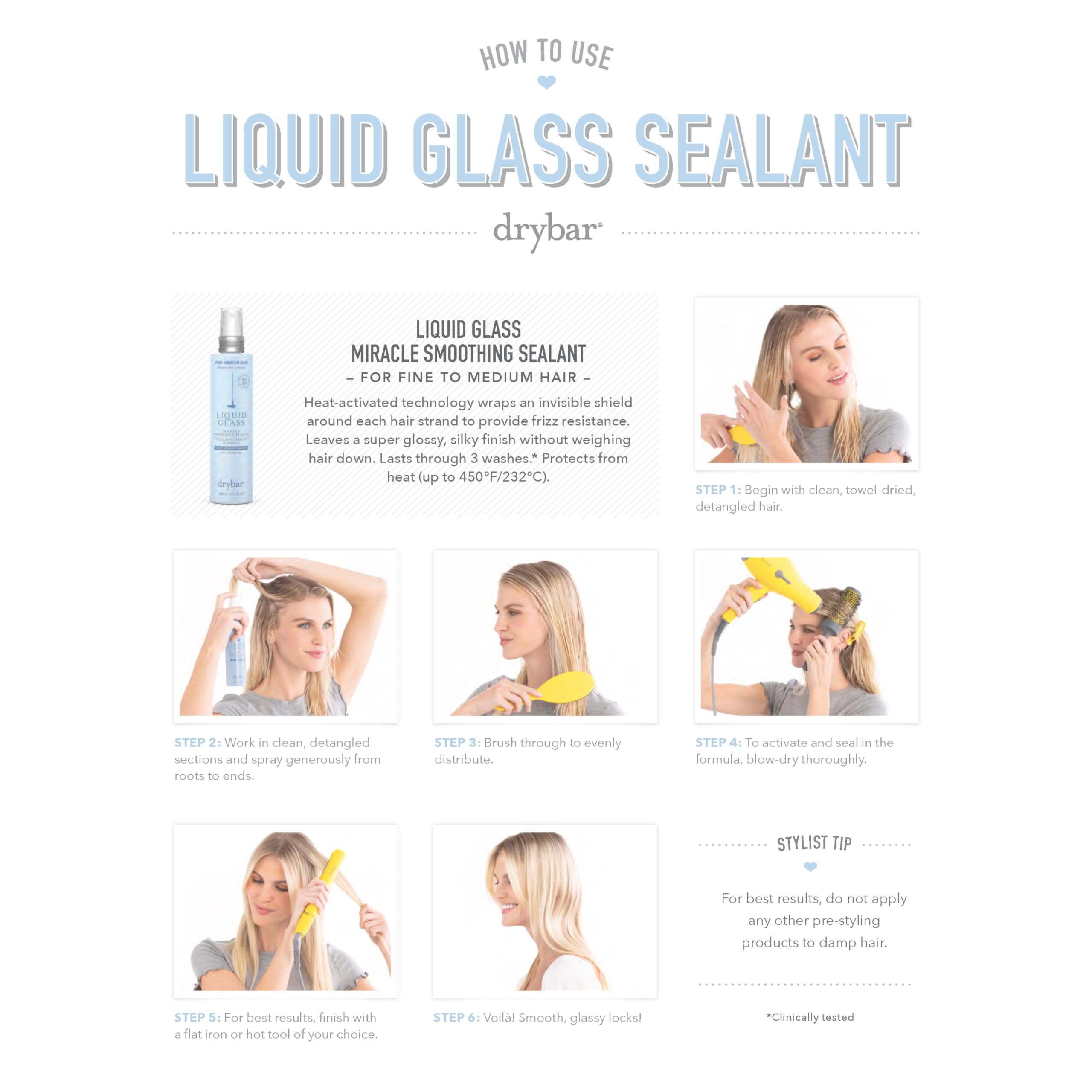 Drybar Liquid Glass Miracle Smoothing Sealant