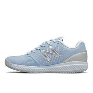 new balance women's 796 v2 hard court tennis shoe, uv glo/silver, 5 wide