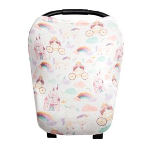 baby car seat cover canopy and nursing cover multi-use stretchy 5 in 1 gift "aussie" by copper pearl