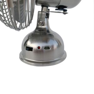 HUNTER Personal Retro USB Fan, 5" inch, Brushed Nickel