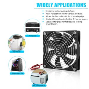 KEYFANCLUB 2-Pack 120mm Fan DC 12V Computer Fan 120mm x120mm x 25mm 2-Pin High Performance Cooling Fan