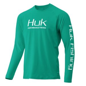 huk men's standard pursuit vented long sleeve 30 upf fishing shirt, key lime, 3x-large