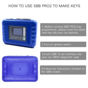 Sbb Pro2 V48.99 Key Programmer Supports G Chip Without Token Limit Multi-Language Car Key Programmer with CD Scanner