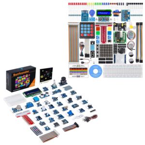 sunfounder raspberry pi starter kit and raspberry pi sensor kit with tutorials compatible with raspberry pi 4b 3b+, support python c, learn electronics and programming for raspberry pi beginners